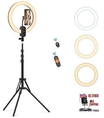 12'' Selfie Ring Light with 63'' Tripod Stand/Phone Holder,  20W LED Circle
