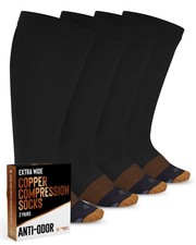 Doctor's Select  Plus Size Compression Socks for Women Wide Calf - 2 Pairs