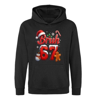 MVPRINTS Bruh 67 Hoodie, Six Seven Hoodie, Christmas , Kids xmas Hoodie, Jumper Day