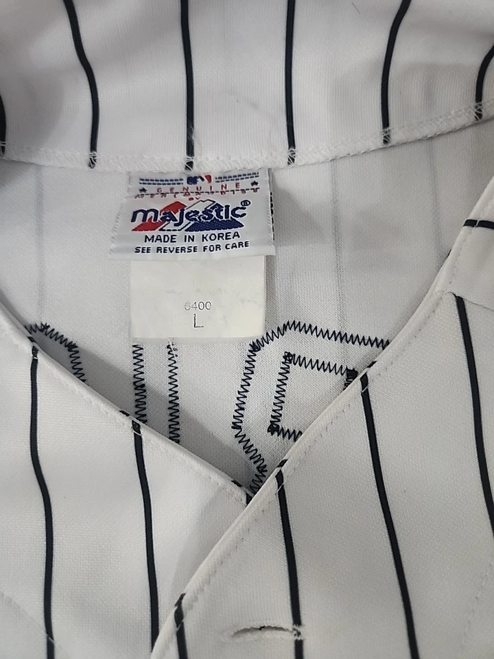 Camiseta de Colección Majestic New York Yankees Alex Rodríguez #13 MLB a Rayas Grande Foto 3 de 4