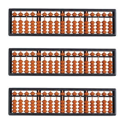 3X Plastic Abacus Arithmetic Abacus Kids Calculation Tool 17 Digits I9L73356