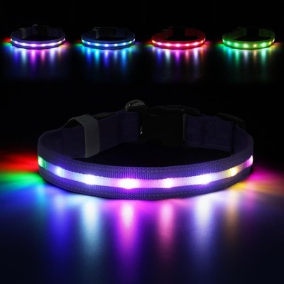 LED Dog Collar, Light Up Dog Collar, USB Rechargeable - Brightest Dog Lights ...