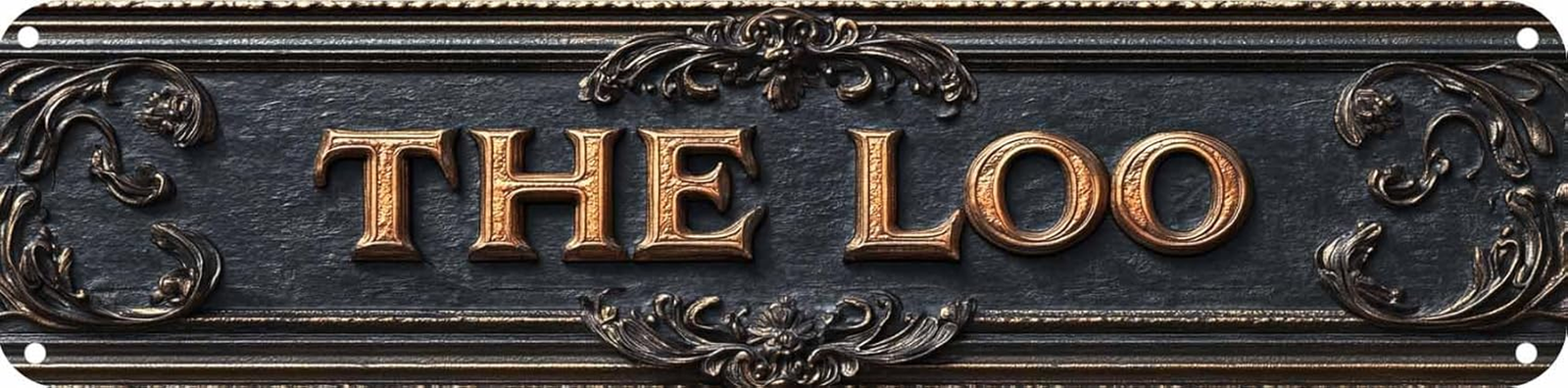 Vintage Tin the Loo Sign Retro Metal Sign for Bathroom Decoration - Bathroom Fun