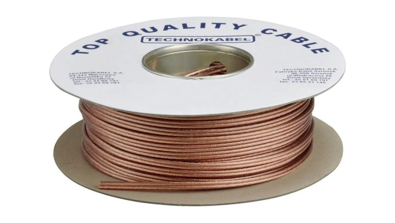 Przewód glośnikowy TLgYp 2x1 CU OFC miedź beztlenowa Технокабель 500 м