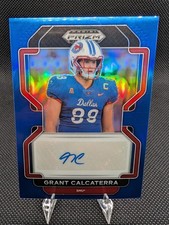 2022 Prizm Draft Autographs Blue #199 Grant Calcaterra SMU Eagles TE #'d 9/149