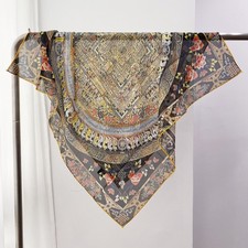 New High Luxury 100 Silk Sishiya Breathable Soft Printing Scarf Shawl 35  