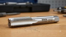 Irwin Hanson 1567ZR 1"-14NS Bottom Tap High Carbon Steel 4 Flute Thread Tool