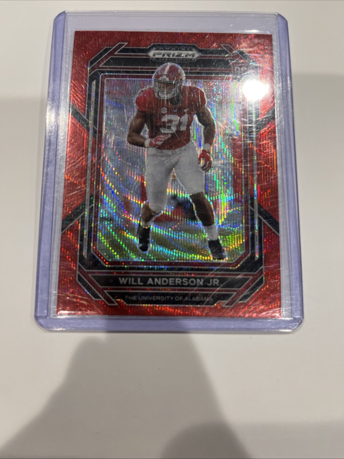 2023 Panini Prizm Draft Picks - Will Anderson #162 Ruby Wave Prizm (RC)
