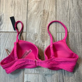 Victoria Secret Swim Mix & Match Icon Push-Up Bikini Top Forever Pink 34B NWT