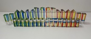 Chess Set Op Art by Charles Hollis Jones Mid-Century Modern Acrylic Lucite & Box