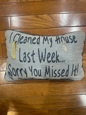 Tapestry Throw Pillow I Cleaned my House Last Week You Missed It.  Decorative 