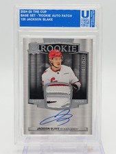 JACKSON BLAKE 2024-25 UD THE CUP RPA PATCH AUTO /249 #126 HURRICANES Q6786