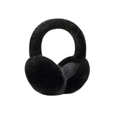 Ear Muffs for Winter Women Adjustable Faux Fur Earmuffs -Ear Warmer Black