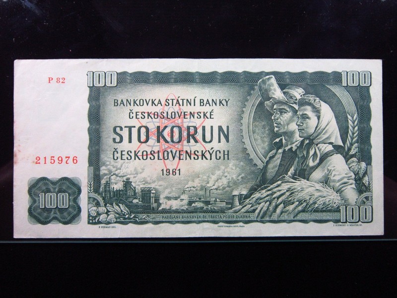 Czechoslovakia 100 Korun 1961 P91 Československá Banknote Money i4c5976