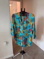 Vintage Victoria s Secret Gold Label 100 Silk Sleep Shirt Women s Size Medium