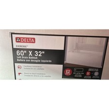 Delta everedge 60  x32  left drain bathtub