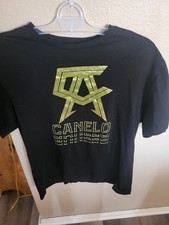 Canelo Alvarez Logo Black And Gold  Shirt Boxing Champ Large 