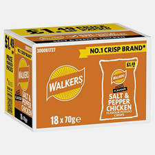 Walkers Crisps Salt & Pepper Chicken Flavour Limited Edition 18x70g Box