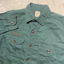 VTG Sanforized Boy Scouts Uniform Shirt 14.5 fits Small Explorer Green 50s 60s