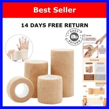 Self-Adherent Elastic Cohesive Bandage Wrap Beige Sports First Aid Tape