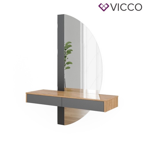 Schminktisch Melisa Eiche Grau 120 cm mit 2 Schubladen Vicco - Bild 2 von 8