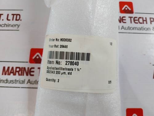 Scanship 60-9999 Flush Water Filter Insert SS2343 200 µM 1 1/4” 278040 - Picture 2 of 8