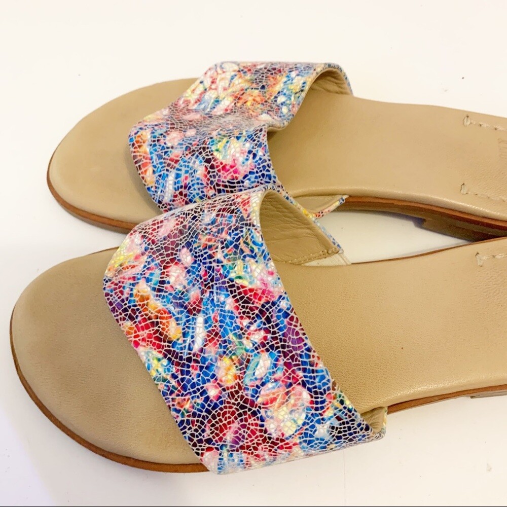 Johnston & Murphy Multi Colored Flat Sandals size… - image 3