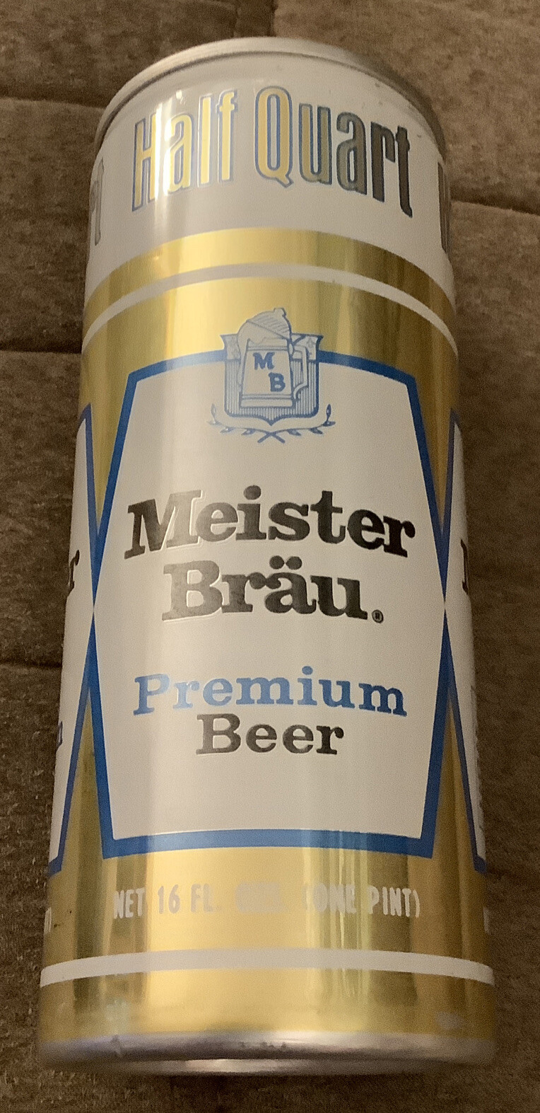 MEISTER BRAU PREMIUM ALUMINUM PULL TAB HALF QUART BEER CAN MILLER