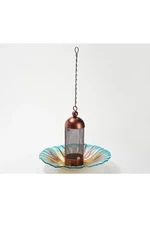 Ultimate Innovations Multi-Colored Glass & Metal Bird Feeder