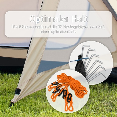 Kuppelzelt Iglu Zelt Camping Festival Trekking Strand 3 Personen Wandern Outdoor - Bild 7 von 9