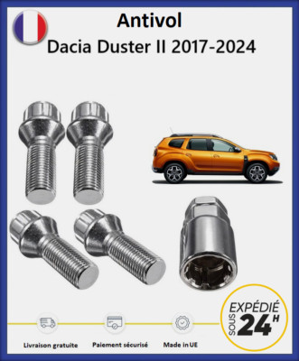 BIMECC Radschloss-Schrauben Dacia Duster 2 2017-2024, 4-tlg, 12 mm x 1,5, Chrom