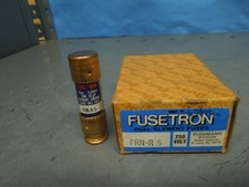 Bussmann Fusetron FRN-R-5 5A 250V Fuses Box of 8 New Surplus