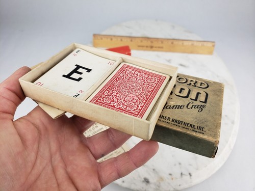3x Juego de Cartas Vintage CROSSWORD LEXICON Parker Brothers 1937 Juego de Palabras - Imagen 11 de 17