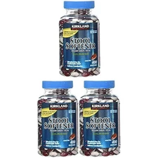 Kirkland Signature 100 Mg Stool Softener, 400 Softgels (Pack of 3)