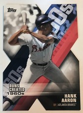 2020 Topps 1 Baseball HANK AARON Atlanta Braves Decade Of Dominance Diecut