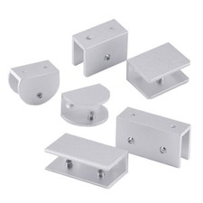 50PCS Aluminium Alloy Glass Clamps Clips Glass Shelf Support Brackets Connectors
