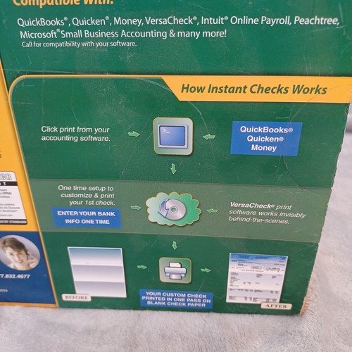 Instant Checks for QuickBooks Quicken & Money Form #1000 Total of 500 8.5" x 11" - Picture 7 of 8