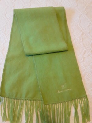 Alpaca Camargo  Brushed Alpaca Scarf Bright Apple Green 8.75x68'' Fringe Soft
