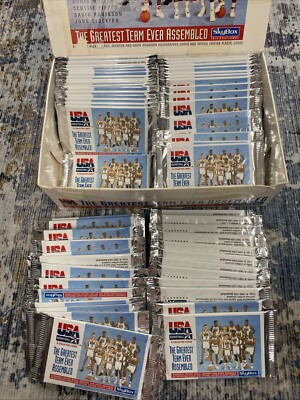 10 TEN Unopened WAX PACKS  1992 USA Basketball Skybox Greatest Team Ever Auto