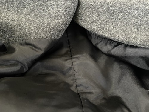 Vintage Rothschild Gray Wool Black Velvet Girls Coat 8 - Picture 10 of 12