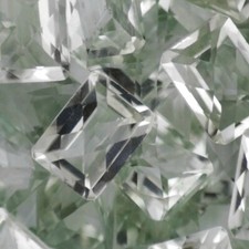 LIGHT GREEN AMETHYST 7 x 5 MM EMERALD CUT CHECKERBOARD TOP SOLD PER STONE F-1415
