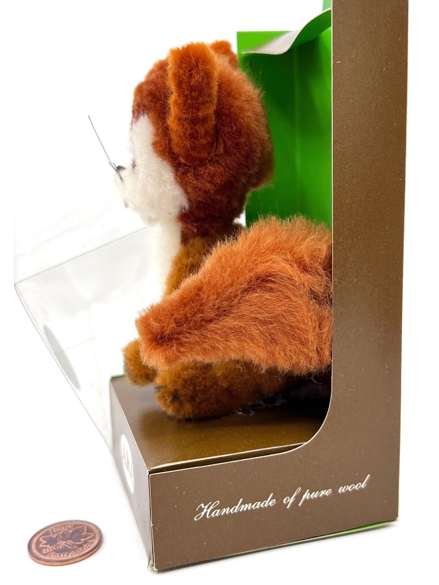 Ara Austria Fox Wool Plush Chenille Stem 4in Bendy 1970s Boxed