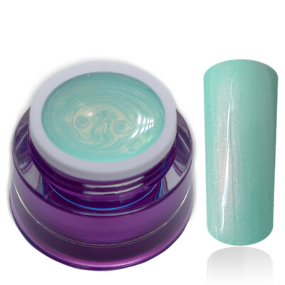 Farbgel Metallic Pearl Pastell Grün Mint LED UV-Gel French Nail Art Nagel Design