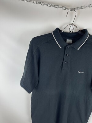 トップス 2006's OLD NIKE striped polo shirt y2k . Nike vintage y2k striped polo tee shirt black grey stripes | eBay
