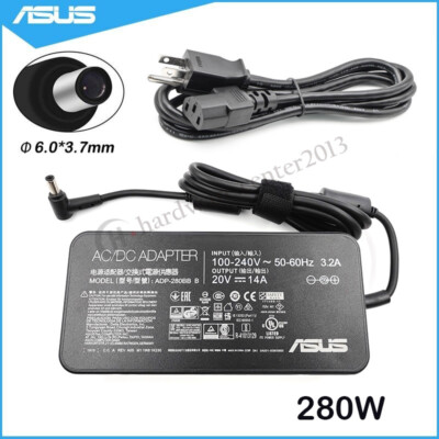 Genuine 20V 14A 280W AC Adapter Charger For MSI GL65 Leopard 10SFSK-493 7.4mm
