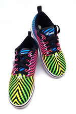 Heelys PRO 20 PRINTS BLACK/RAINBOW TIDE Zebra Skate Rolling Shoe Youth Size 5
