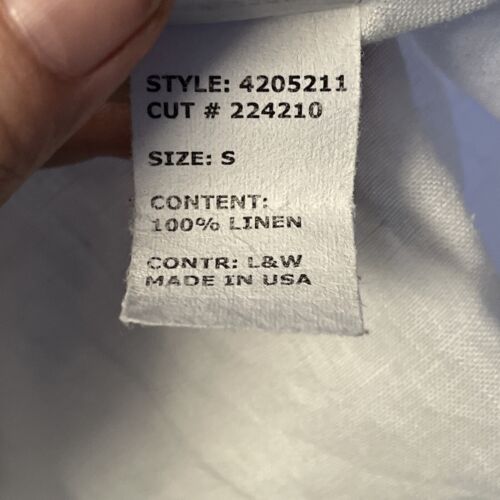 Vestido sin mangas blanco 100 % lino corte suelto con dobladillo de mordedura de tiburón Lagenlook pequeño - Imagen 4 de 8
