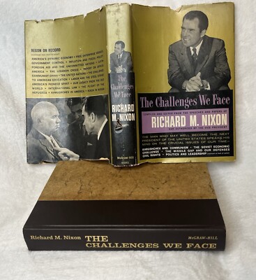 Richard M Nixon The Challenges We Face Book HC DJ 1960 President 1st Edition