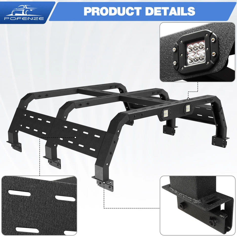 Bed Rack For Ram 1500/ Silverado 1500/ Ford F-150/ GMC Sierra 1500 Off-Road New - Image 3 of 4