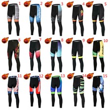 Miloto Men's Winter Cycling Pants Padded Fleece Thermal Bike Cycle Tights Long